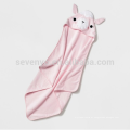 Bebê / recém-nascido / toalha de banho com capuz infantil - Pink Llama, feito de algodão macio e absorvente 100% Terry